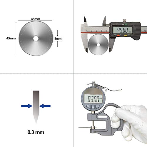 Fahung 10 Pack Rotary Cutter Blades 45mm Compatible with Fiskars/O...