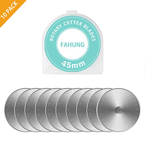 Fahung 10 Pack Rotary Cutter Blades 45mm Compatible with Fiskars/O...