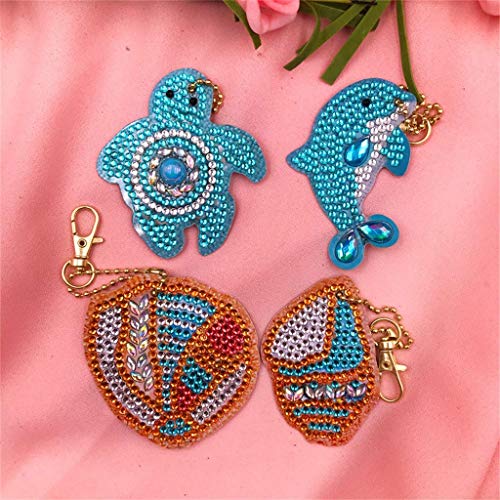 Diamond Painting Keychain, Full Drill DIY 5D Diamond Painting Pend...