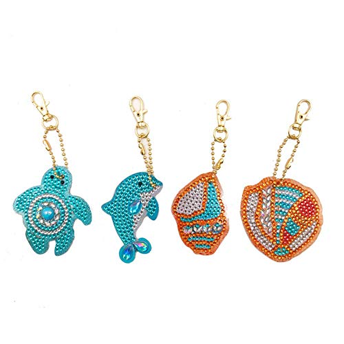 Diamond Painting Keychain, Full Drill DIY 5D Diamond Painting Pend...