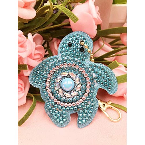 Diamond Painting Keychain, Full Drill DIY 5D Diamond Painting Pend...