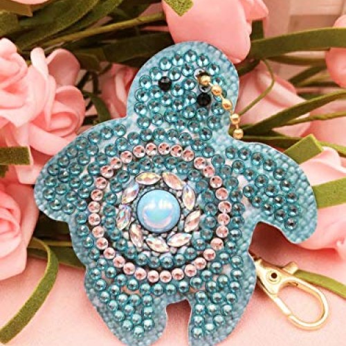 Diamond Painting Keychain, Full Drill DIY 5D Diamond Painting Pend...
