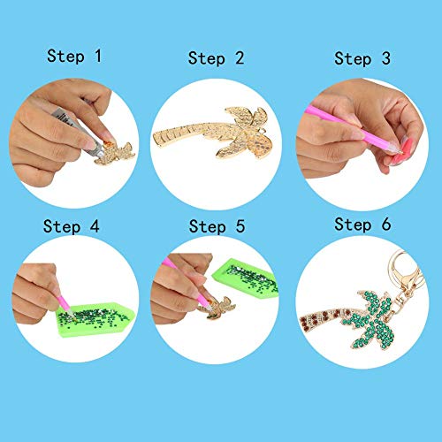 Key Chain DIY 5D Diamond Painting Kits Full Drill Multiple Shapes ...
