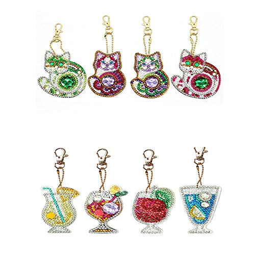 Key Chain Set Diamond Painting DIY Kits for Adults KidsEasy DIY To...