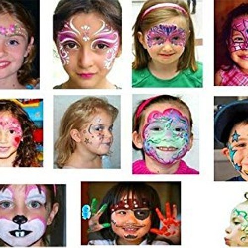 Face Body Paint Crayons Painting Fun Sticks Set 16 Colors Professi...