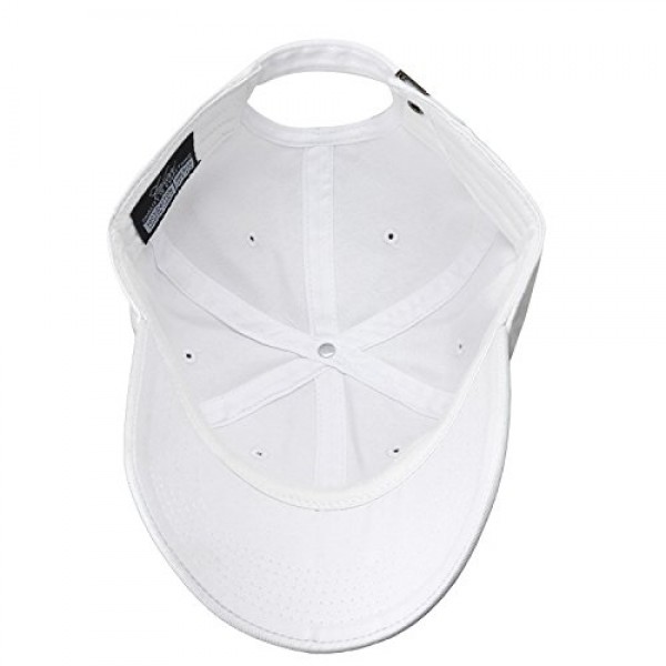 Falari Baseball Cap Hat 100% Cotton Adjustable Size White 1805