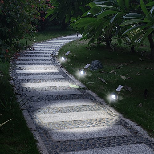 FALOVE Solar Spot Lights Outdoor, 180°Adjustable Auto On/Off Flag ...