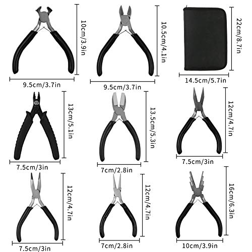 Faluckyy Jewelry Pliers, 8pcs Jewelry Making Pliers Tools Micro Je...