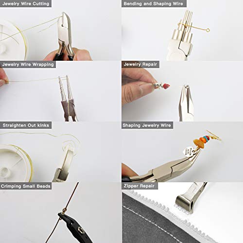Faluckyy Jewelry Pliers, 8pcs Jewelry Making Pliers Tools Micro Je...