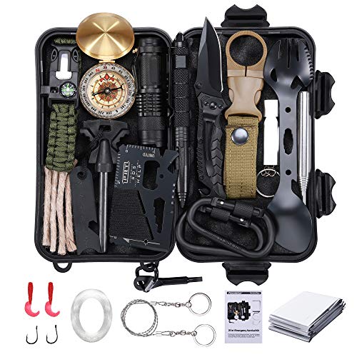 25 in 1 Survival Gear Kit, Famistar Emergency Survival Gear and Eq...