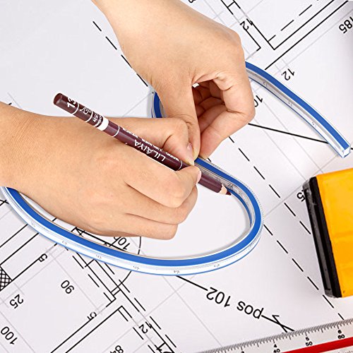FAMKIT Flexible Curve Ruler for Drawing, Painting, Graphic and Gar...
