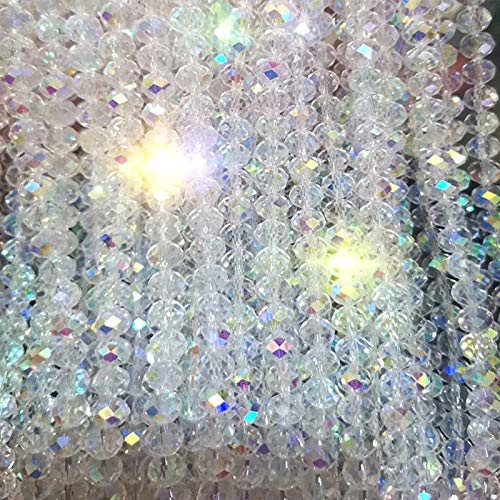 FAMLEAF 10mm 265Pcs Crystal Glass Beads, Glass Beads for Jewelry M...