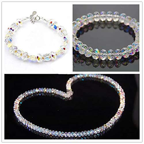 FAMLEAF 10mm 265Pcs Crystal Glass Beads, Glass Beads for Jewelry M...