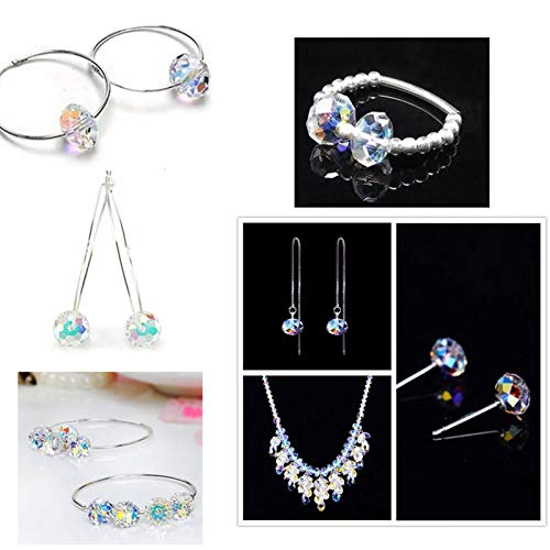 FAMLEAF 10mm 265Pcs Crystal Glass Beads, Glass Beads for Jewelry M...