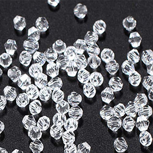 FAMLEAF 200 Pcs Crystal Glass Beads,4mm Crystal Bicone Beads,Facet...