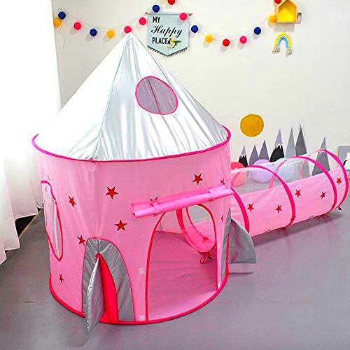 Famoy Foldable 3pc Princess Castle Play Tent, Crawl Tunnel and Bal...