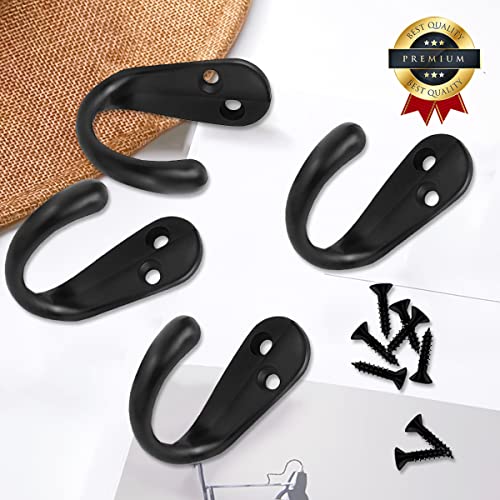 FANCY NOVA 12pcs Wall Mounted Hooks, Metal Coat Hanger Hooks for W...