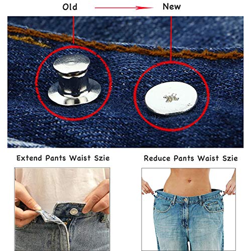 10 Sets Replacement Buttons for Pants Jeans Instant Button No Sewi...