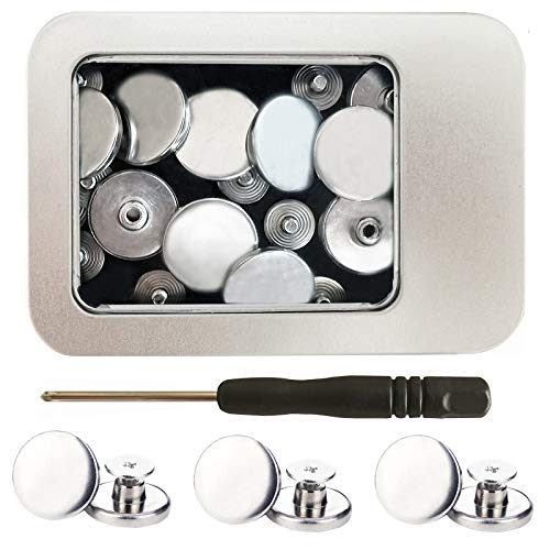 10 Sets Replacement Buttons for Pants Jeans Instant Button No Sewi...