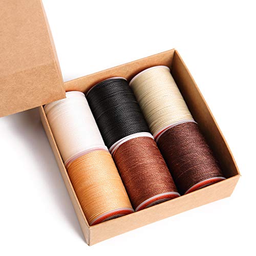 FANDOL Waxed Polyester Cord Wax-Coated Strings Waterproof Round Wa...