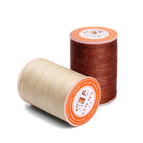 FANDOL Waxed Polyester Cord Wax-Coated Strings Waterproof Round Wa...