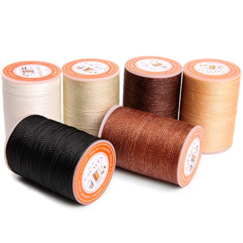 FANDOL Waxed Polyester Cord Wax-Coated Strings Waterproof Round Wa...