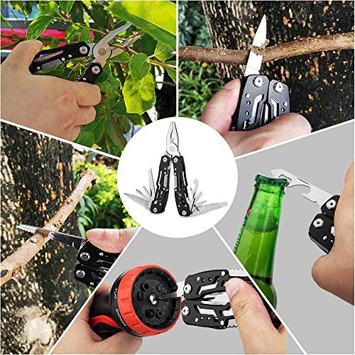 14-In-1 Multitool with Safety Locking, Professional Stainless Stee...