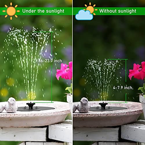 FANKUTOYS Solar Fountain, Upgraded 3W Solar Bird Bath Fountains wi...