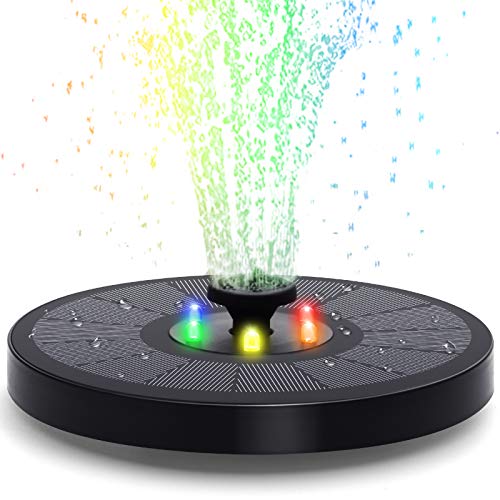 FANKUTOYS Solar Fountain, Upgraded 3W Solar Bird Bath Fountains wi...