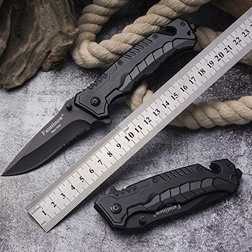 FANSTINOW Pocket Knife - Best Folding Tactical Knife - 7.4in S.S. ...