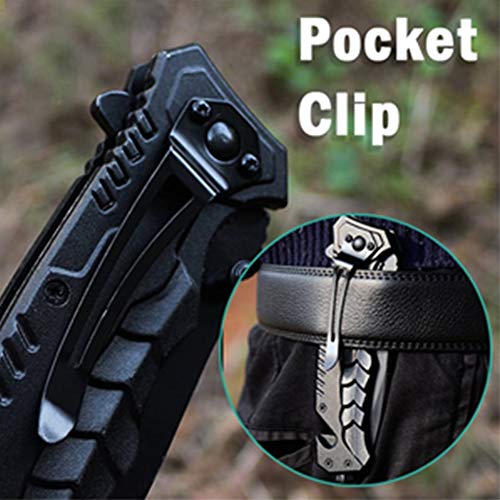 FANSTINOW Pocket Knife - Best Folding Tactical Knife - 7.4in S.S. ...