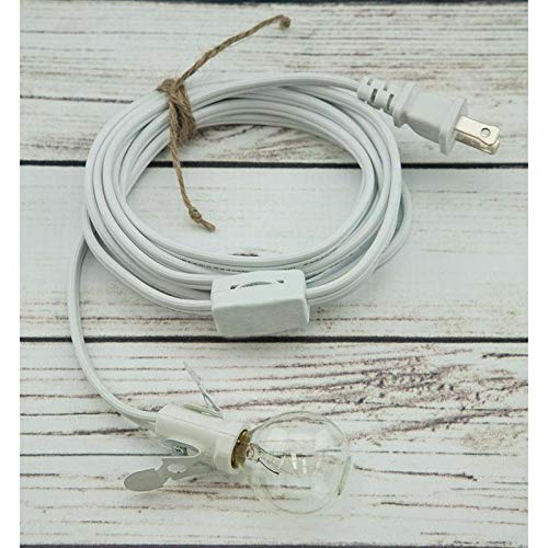 Fantado Clip-in Craft White Pendant Light Lamp Cord for Salt Lamps...