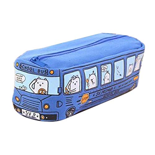 Fantastick Creative Pen Boxes Animal Bus Print Canvas Pencil Bag S...