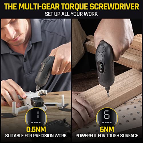 Fanttik Cordless Screwdriver Kit 14pcs, Digital Screen, Li-ion 200...
