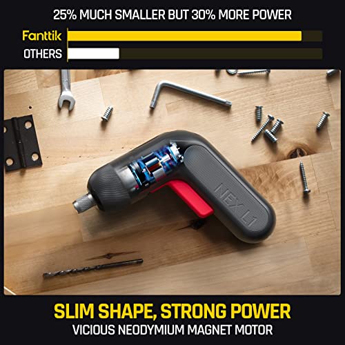 Fanttik Cordless Screwdriver Kit 14pcs, Digital Screen, Li-ion 200...