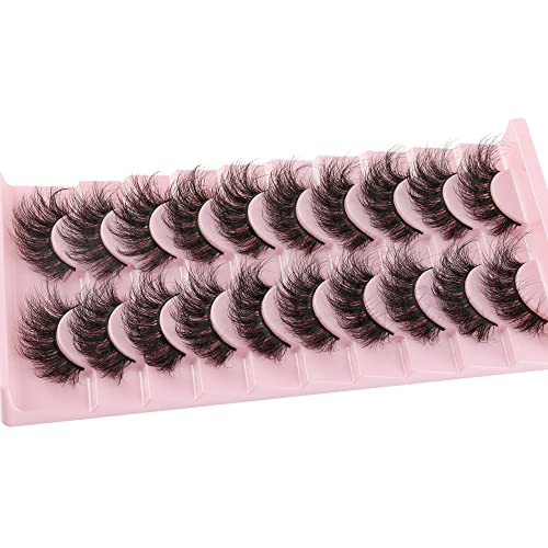 Mink Lashes False Eyelashes Dramatic Fluffy Mink Lashes Wispy 19MM...