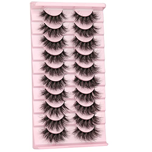 Mink Lashes False Eyelashes Dramatic Fluffy Mink Lashes Wispy 19MM...