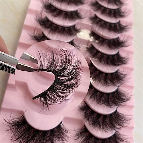 Mink Lashes False Eyelashes Dramatic Fluffy Mink Lashes Wispy 19MM...