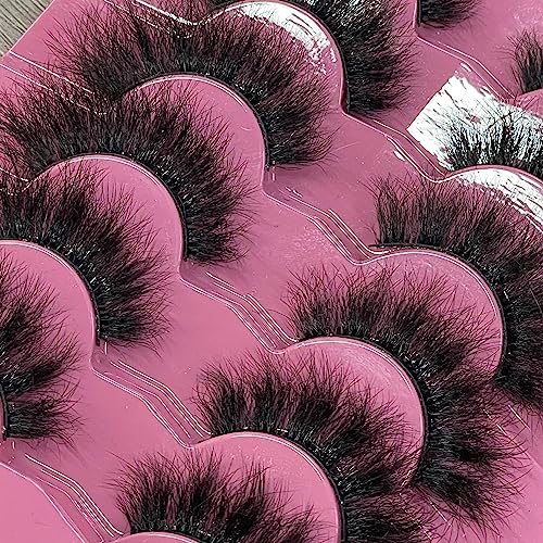 Mink Lashes Fluffy 8D False Eyelashes Wispy Eye Lashes Cat-Eye Lon...
