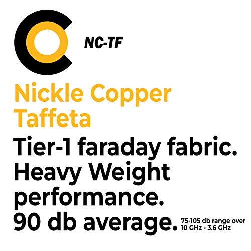 Cyber NC-TF Faraday Fabric EMF RF Shielding Nickel Copper Taffeta ...