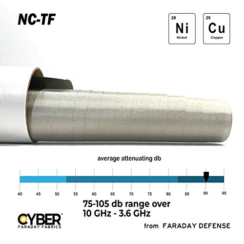 Cyber NC-TF Faraday Fabric EMF RF Shielding Nickel Copper Taffeta ...