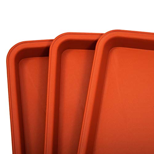 Terra Cotta Plant Trays 16.5 x 6.5 In, Rectangle, 8 Pack