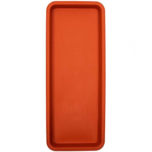 Terra Cotta Plant Trays 16.5 x 6.5 In, Rectangle, 8 Pack