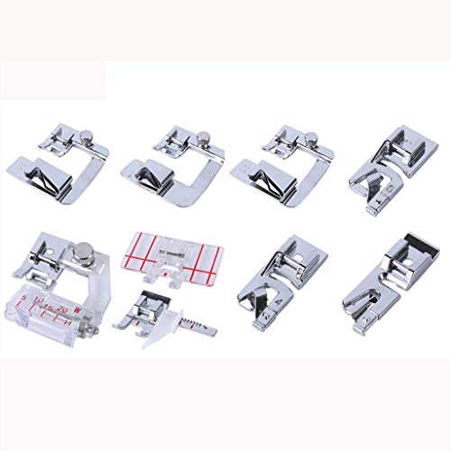 9PC Rolled Hem Pressure Foot Sewing Machine for Singer Brother Low...