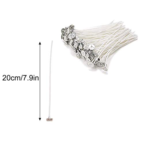 Fasclot Candle Wicks Pre Waxed Wick Cotton Core for Candle DIY Making