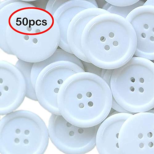 Fasclot Cufflink for Women Button 4 Holes 1 Inch Buttons 25mm Sewi...