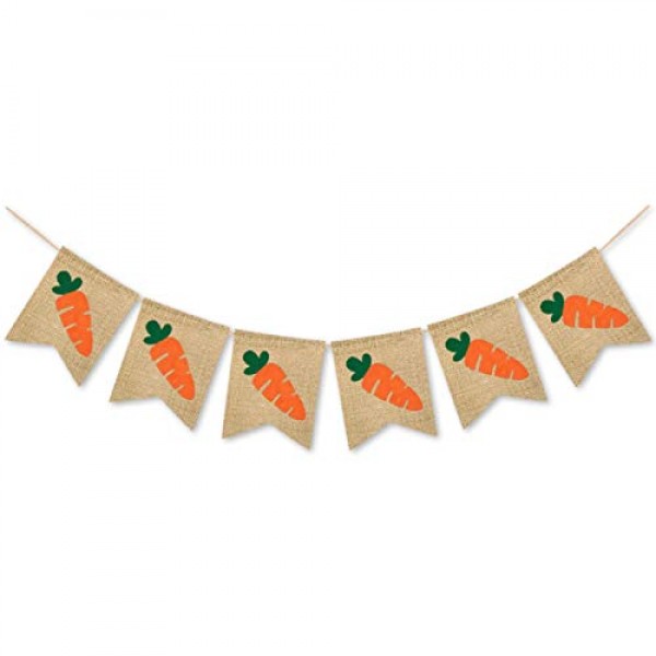 Home Decor, Banners Colorful Bunny White Bunny Rabbit Carrot Patte...