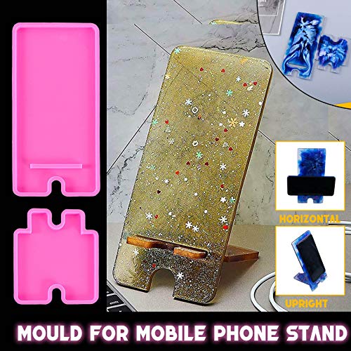 Home DIY, Silicone Mobile Phone Stand Holder Casting Mold Resin Ep...
