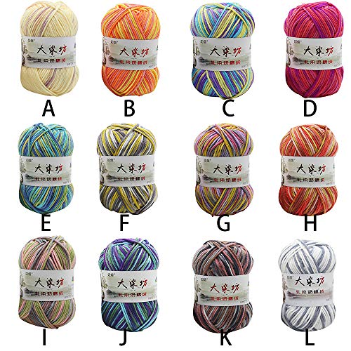 Home Textiles, 1PC 50g Chunky Colorful Hand Knitting Baby Milk Cot...