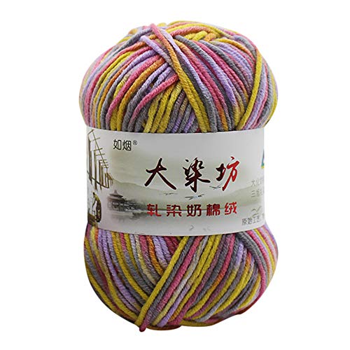 Home Textiles, 1PC 50g Chunky Colorful Hand Knitting Baby Milk Cot...